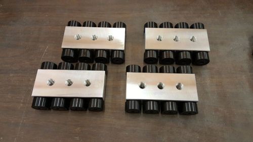 20 ton machinery skate set of 4- 3-3/8&#034; x 4-3/4&#034; x 1-1/4&#034; tall for sale