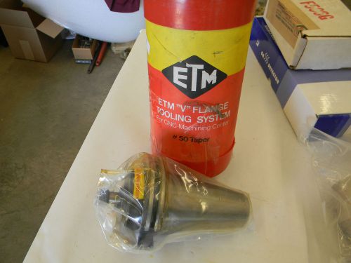 New etm cat 50 1/2&#034; x 1-1/2&#034; arbor v flange shell end mill holder adapter  1b1 for sale