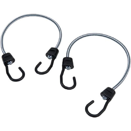 2 Ft Rubber Core Steel Hook Bungee Cords 2-Piece Long-lasting High Quality Pack
