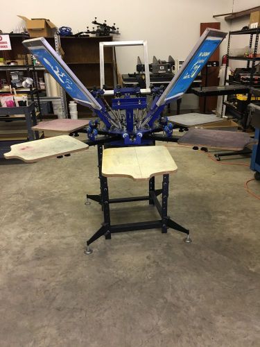 6 color / 6 station manual screen printing press w/ exposure unit, frames extras for sale