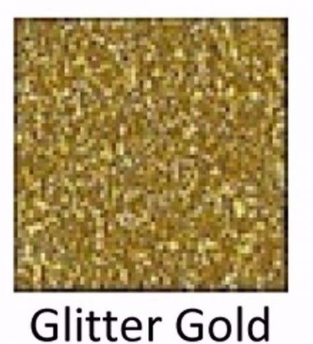 12&#034;x10&#034; Glitter Heat Transfer Vinyl-5 Sheets-Gold-Silhouette Cameo-Cricut FIVE