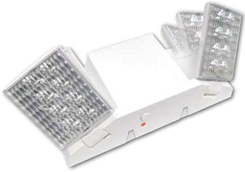 Led emergency light with adjustable heads backup batterywhite for sale