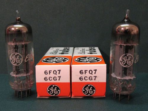6cg7 6fq7 ge matched pair nos vacuum tubes lot vintage pre amplifier valves tv-7 for sale