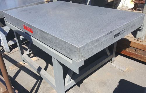 72&#034; x 48&#034; x 6.50&#034; Thick Standridge Granite Surface Plate w/ Table Stand