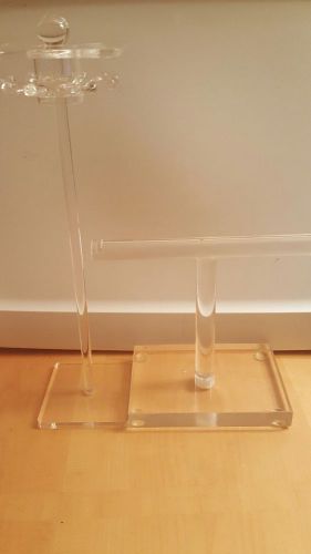 lucite bracelet display and clear platic necklace stand