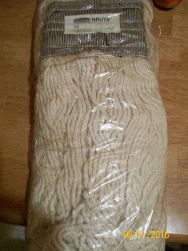 Mop Head Rubbermaid &#034;Brute&#034; White w/ 5in Band *NIB*