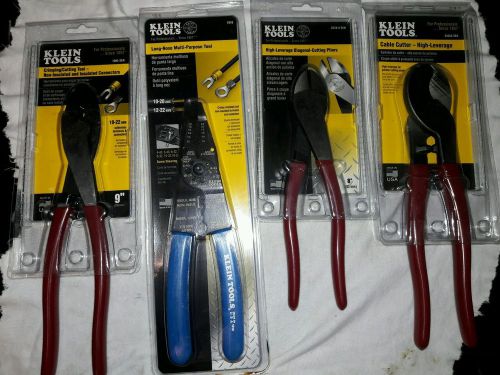 KLEIN TOOLS Cutters &amp; Strippers Pliers Set *FREE Shipping- 4pc Set