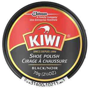 Kiwi shoe polish, black 2.50 oz (pack of 8) for sale