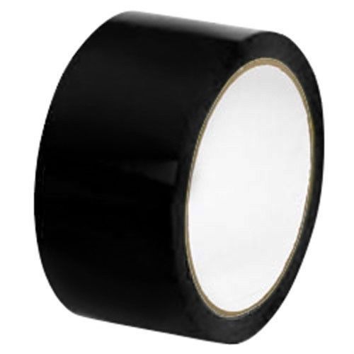 24 Black Colored Packing Tape 2 Mil Carton Sealing Tapes 3&#034; x 55 Yards 24 Rolls