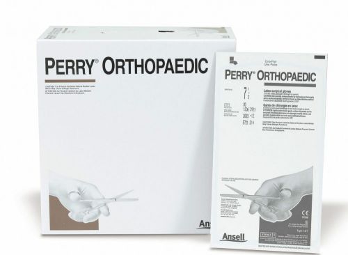 PERRY ORTHOPAEDIC SURGICAL GLOVES SIZE 6.5 6 1/2 BOX OF 50 EXPIRATION 02/2018