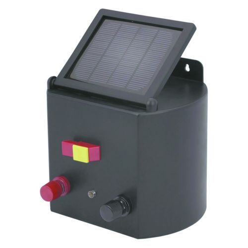 Solar Powered Electric Fence Charger Farm Horses &amp; Cattle Adjustable Control