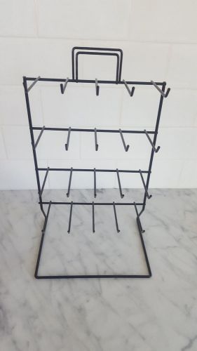 20 prong 4 tier wire retail counter display rack black jewelry keychain holder for sale