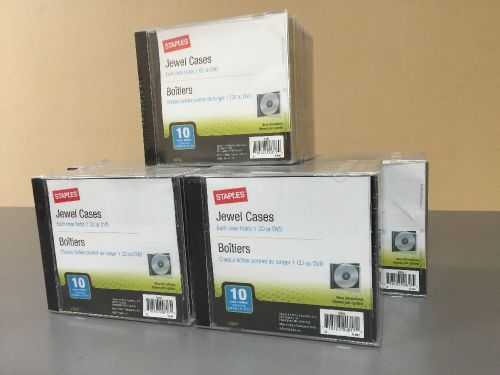 New - Staples Jewel CD / DVD Cases - 50 pack -  10mm/Standard