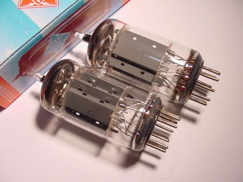 Telefunken 12au7 ecc82 preamplifier tube pair smooth plate diamond &lt;&gt; marked for sale