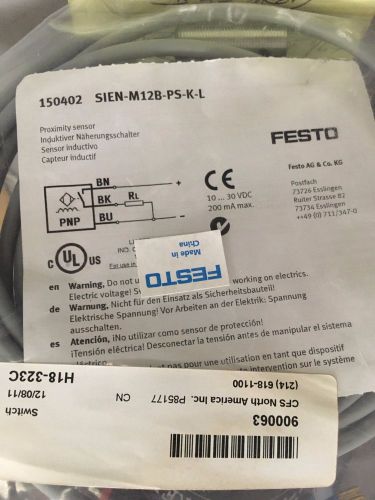 FESTO sensor SIEN-M12B-PS-K-L new free shipping