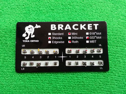 Hot new 10 kits dental metal brackets mini roth 0.022&#034; slot 3 with hooks bracket for sale