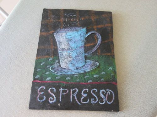 &#034;ESPRESSO&#034; 5&#034; by 7&#034; Wall Placque for home kitchen or restaurant