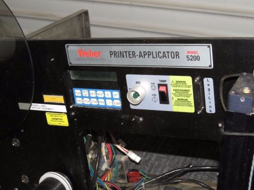 WEBER MARKING SYSTEMS  Label/Printer Applicator System MODEL 5200V2 (#1131)