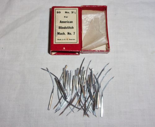 28 NOS American Blind Stitch Sewing Needles No 3 1/2 for Mach. No. 7