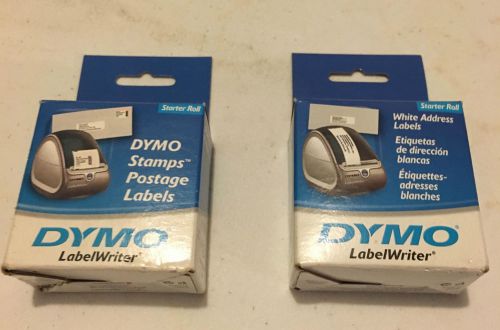 Dymo LabelWriter Starter Roll Postage Stamp Labels Address Labels  (lot of 2)