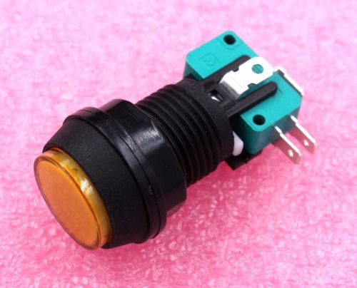 Amber Pushbutton Momentary 12v Gaming switch ( 28B184 )