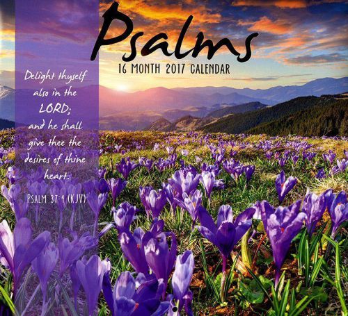 Psalms Annual 2017 Monthly Religious Gods Nature Wall Calendar hanging 12 month