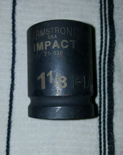 Armstrong 21-036 SAE 1-1/8” Impact Socket with 3/4&#034; Drive