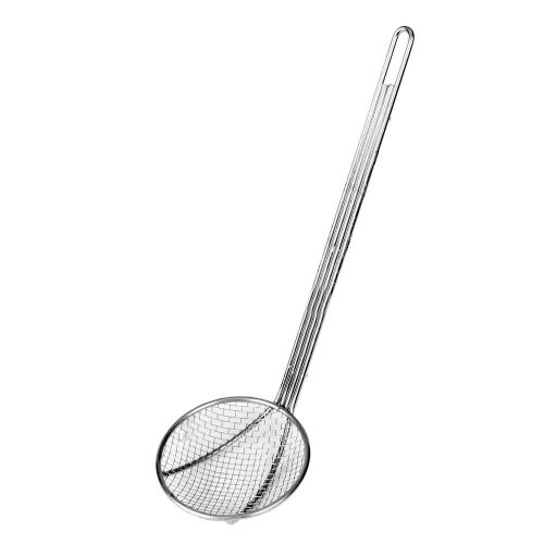 Excellante Round Nickel Plated Wire Skimmer 5&#034; x 17.5&#034;