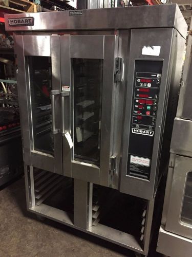 Used hobart-gas min rotating rack oven on stand for sale