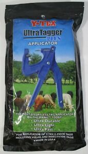 New Y-TEX Ultra Tagger Plus Applicator Visual ID Insecticide Fly Ear Tags Cattle