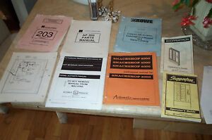 Service, parts, and operating manuals various vending