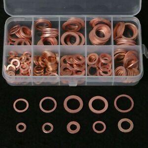 M5-M14 Copper Gaskets Kit Equipment Tools Replacement 200pcs Industrial