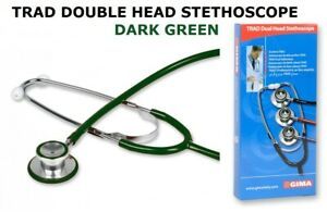 TRAD DOUBLE HEAD STETHOSCOPE - DARK GREEN
