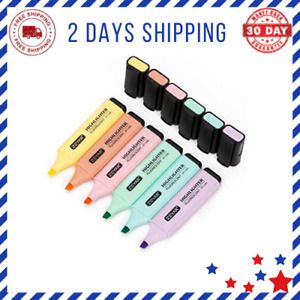 Highlighter Pastel Color Chisel Tip Marker Pen Assorted Colors Water Based Quick