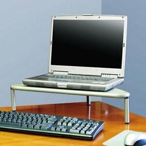 Metal Corner Stand with Under-Shelf Storage, 20 x 11 1/2 x 5, Pewter (ASP29191)