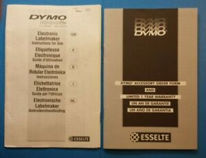 DYMO 1000 Plus electronic labelmaker Instruction Manual &amp; Warranty pamphlet
