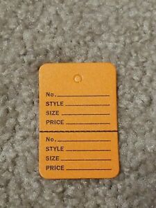 Unstrung Orange Perforated Coupon Price Tags 1 1/4 x 1 7/8 1,000 New