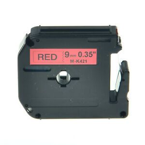 1PK Black on Red Label Tape For Brother M-K421 M421 P-touch PT-70/80/90 3/8&#034;