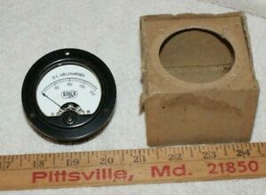 Simpson Electric Co. D.C. Vintage Milliamperes Gauge RMCA new old stock