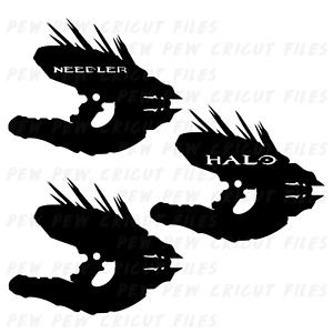 Halo Needler Gun SVG - Cricut Files - Assault Rifle Silhouettes - Covenant