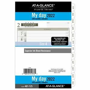 2022 Daily Planner Refill by AT-A-GLANCE 12010 Day-Timer 5-1/2&#034; x 8-1/2&#034; Size...