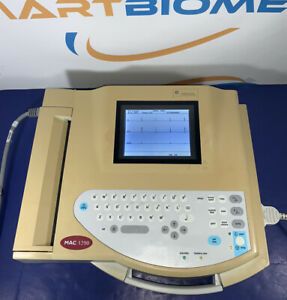 GE MAC 1200 PORTABLE INTERPRETIVE RESTING ECG MACHINE W/POWER CORD CABLE