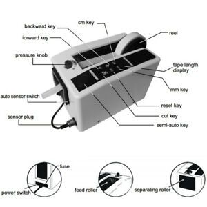 1Pc Tape Cutting Machine New Automatic Tape Dispenser  20-999 mm 110v