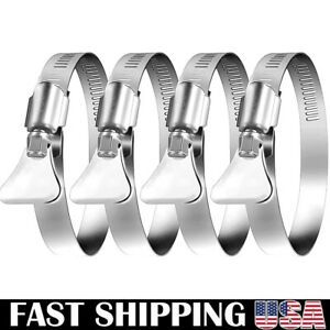 2-1/2&#034; Key-Type Adjustable Stainless Steel Hose Clamps, Pipe &amp; Worm Gear Clamps
