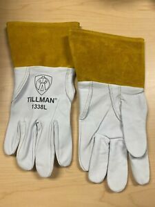 Tillman 1338 L Top Grain Goatskin TIG Glove welding weld pipe Glide Patch Large