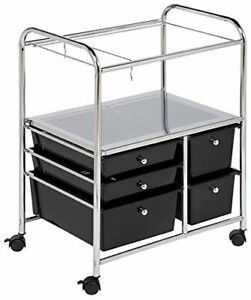 Honey-Can-Do CRT-01512 5-Drawer Hanging File Cart,Chrome 1, Chrome Finish