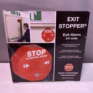 Safety Technology International STI-6400 Exit Stopper Door Alarm RED