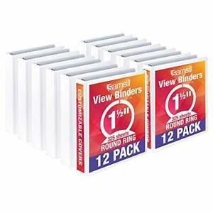 Samsill Economy 3 Ring Binder Organizer 1.5 Inch Round Ring Binder Customizab...