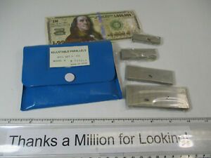 Set (4) # S-112-4 Adjustable Parallels, Parallel, New Old Stock, Made in Japan
