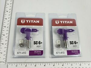 Lot of 2 - Titan 671-410 SC-6 Plus Purple Reversible 5000 PSI Fine Finish Nozzle